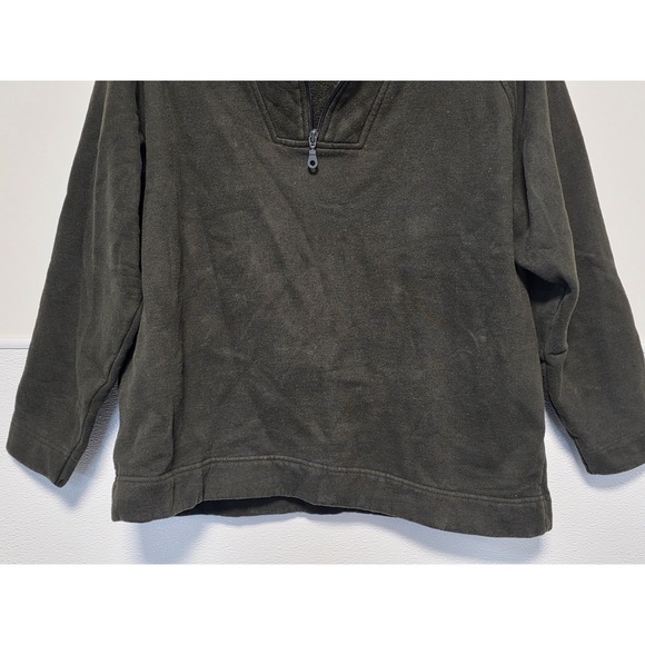 St‎ John's Bay Quarter Zip Pullover Sweater Olive Green Casual Medium - Picture 1 of 6